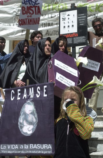 Protesta vecinal contra la CEAMSE