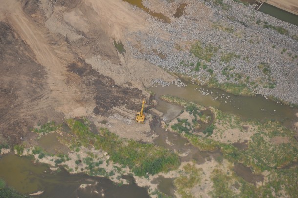 Isla Paulino, sector degradado por obras